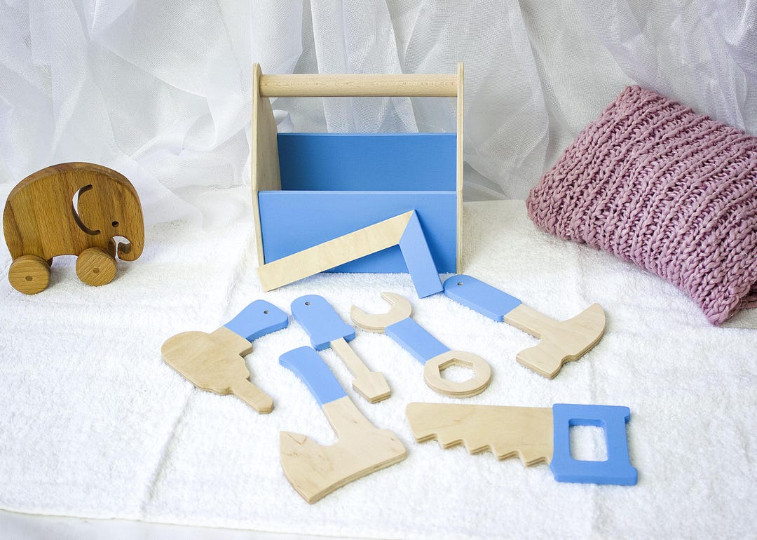 Personalized Wood Tool Box Toy: Kids Pretend Play Set - Etsy