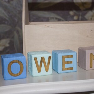 Natural Letter Blocks, Baby Name Blocks, Wooden Custom Blocks, Personalized Wood Blocks, Natural Nursery Home Decor, Baby Shower