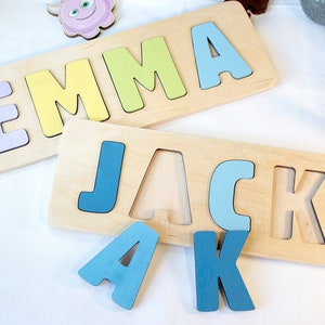Baby Name Puzzle, First Birthday Gift, Toddlers Toys for Kids, Custom Nursery Decor, Baby Shower Gift, Montessori Toys, Nursery Name Sign