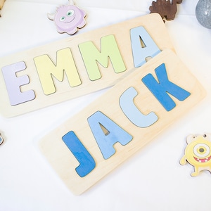 Baby Name Puzzle, Personalized Gift for Girl or Boy, Easter Gift for Kids, Baby Shower Gift, First Birthday Gift, Baby Shower