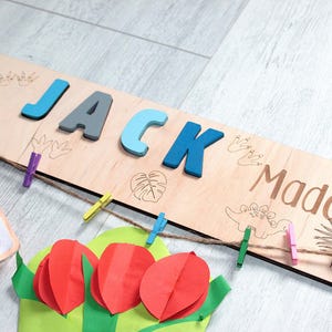 Look What I Made Sign Baby Birthday Gifts Kids Art Display Personalized Wood Playroom Wall Decor Children&#39;s Art Signs Kids Artwork Display