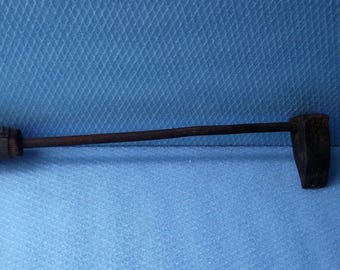 Vintage Soldering iron, Old copper soldering iron with wooden handle, Primitive soldering iron, Copper soldering iron, Garage decor