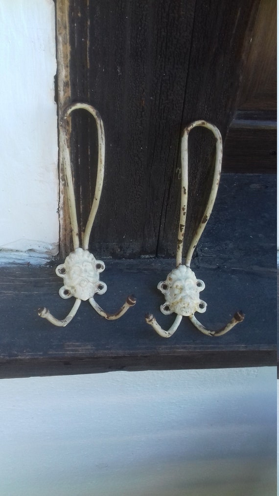 vintage metal coat hooks
