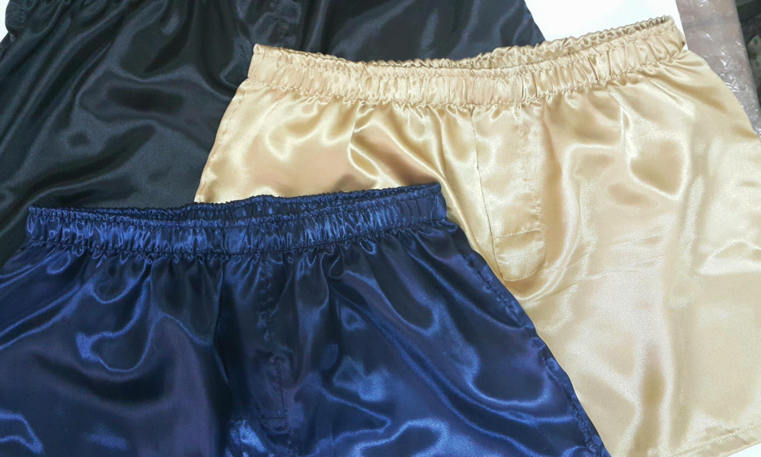 Setof 3 Luxury Men's Silky Satin Boxer Shorts in a Super Etsy Canada