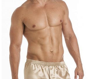 Luxury Men's Silky Satin Boxer Shorts in a Super Price 3-Pack with Color Combos