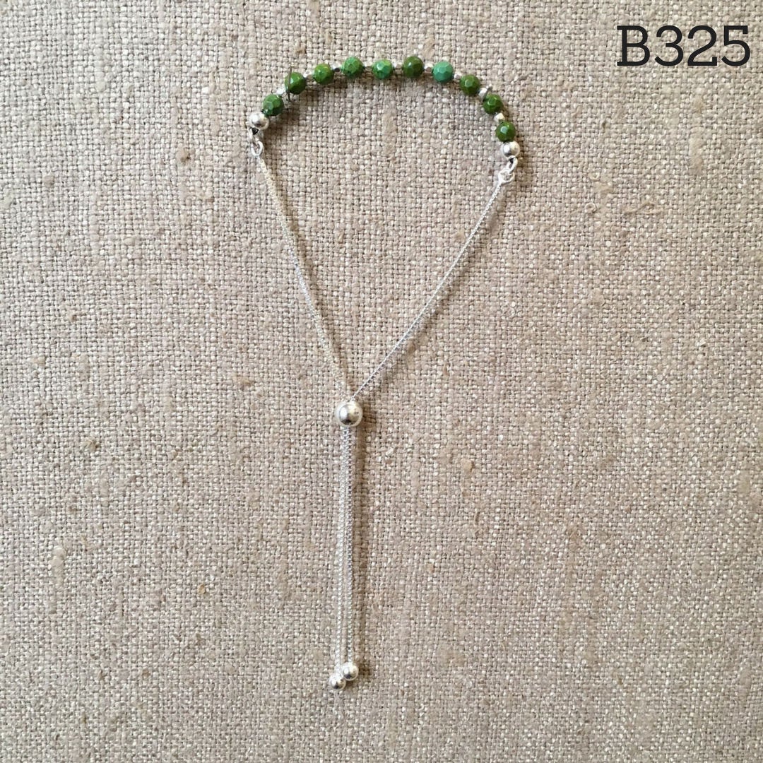 Adjustable Beaded Bolo Bracelets Handmade Gemstone Beaded Etsy Singapore