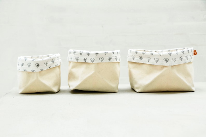 Canvas Baskets, Organic Cotton Baskets, Storage Baskets, Bread B Canvas Baskets, Organic Cotton Baskets, Storage Baskets, Bread B