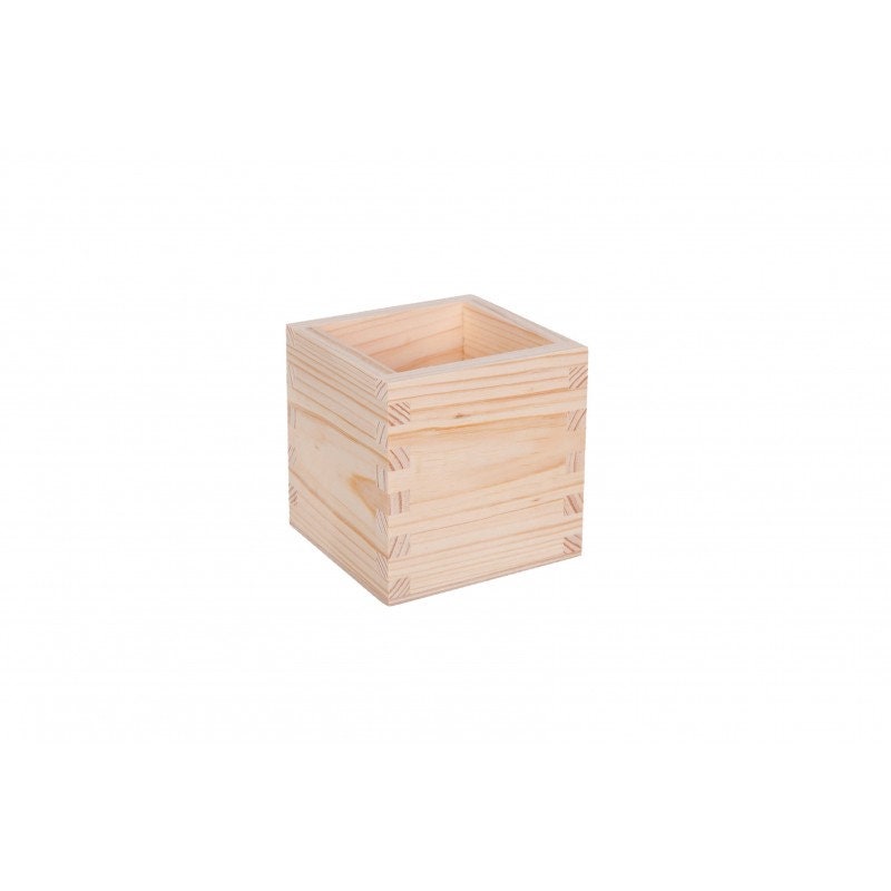 Unfinished Small Wooden Square Box Wood Box Unpainted Etsy Canada