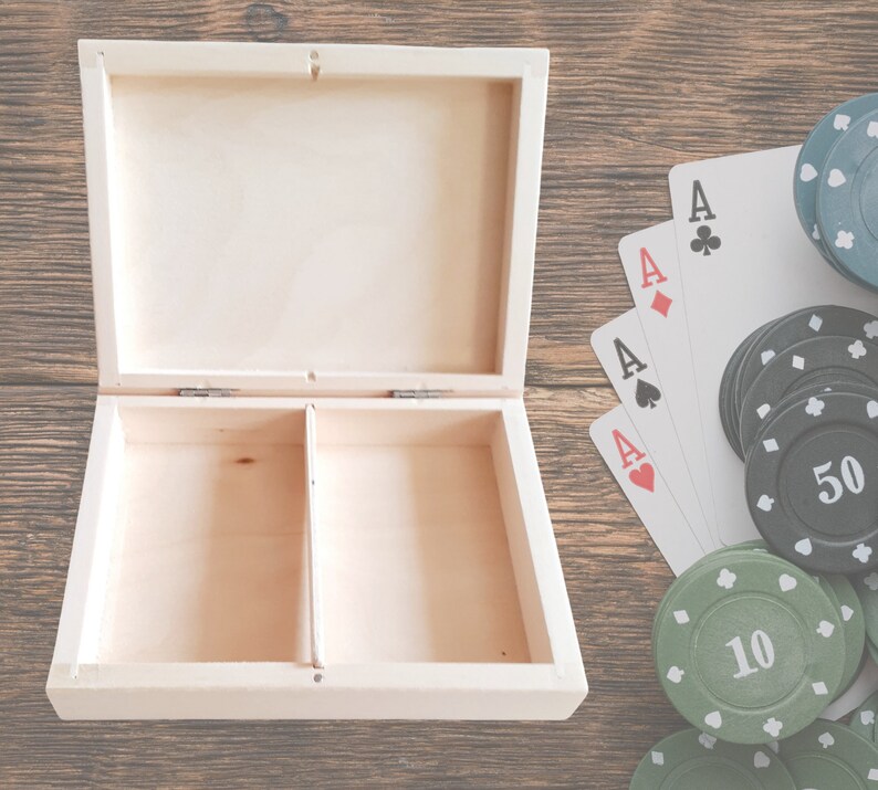 Unfinished Wooden Playing Card Box Unpainted Wooden Playing Card Box