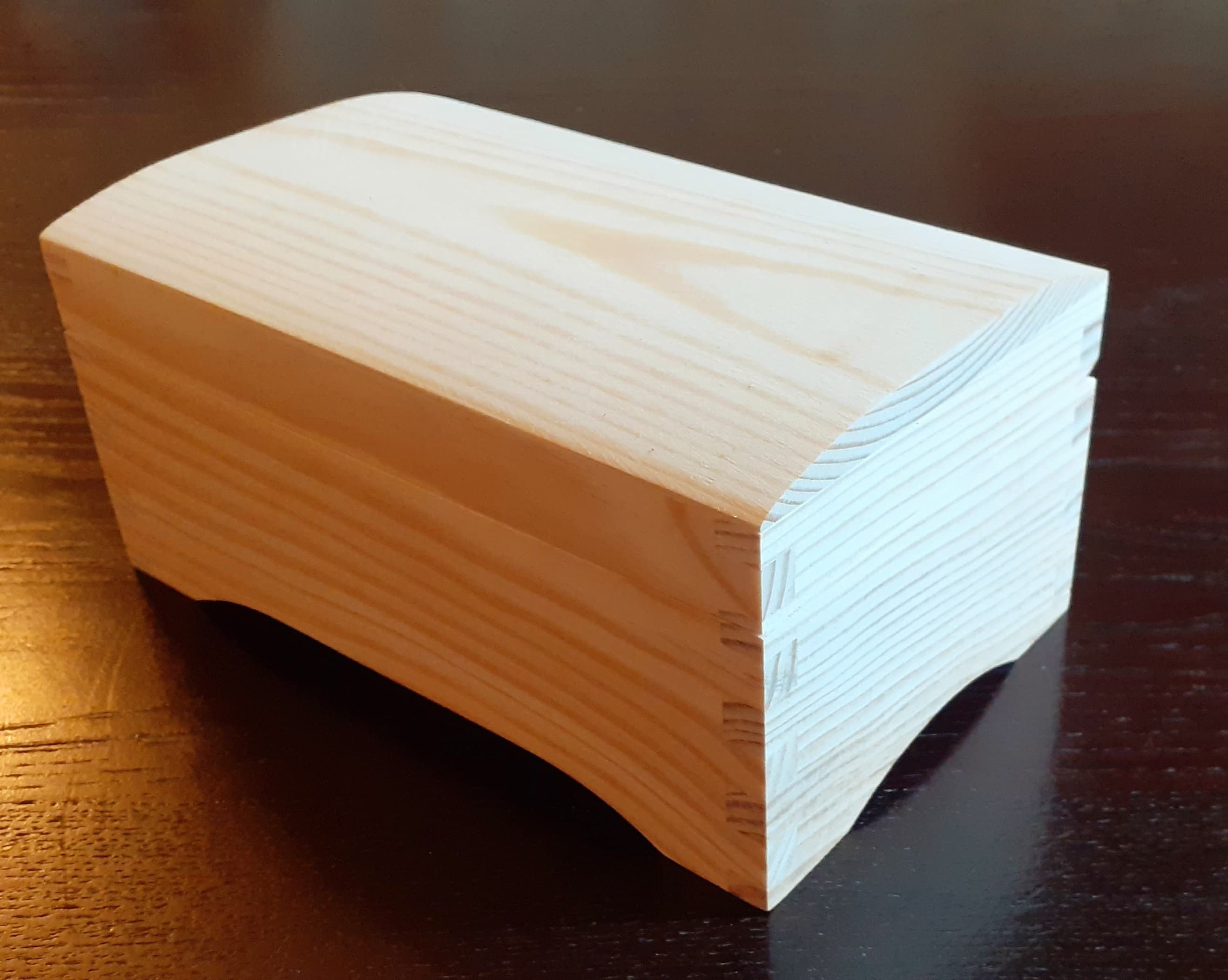 Cofre de madera inacabado / Cofre del tesoro de madera | Etsy