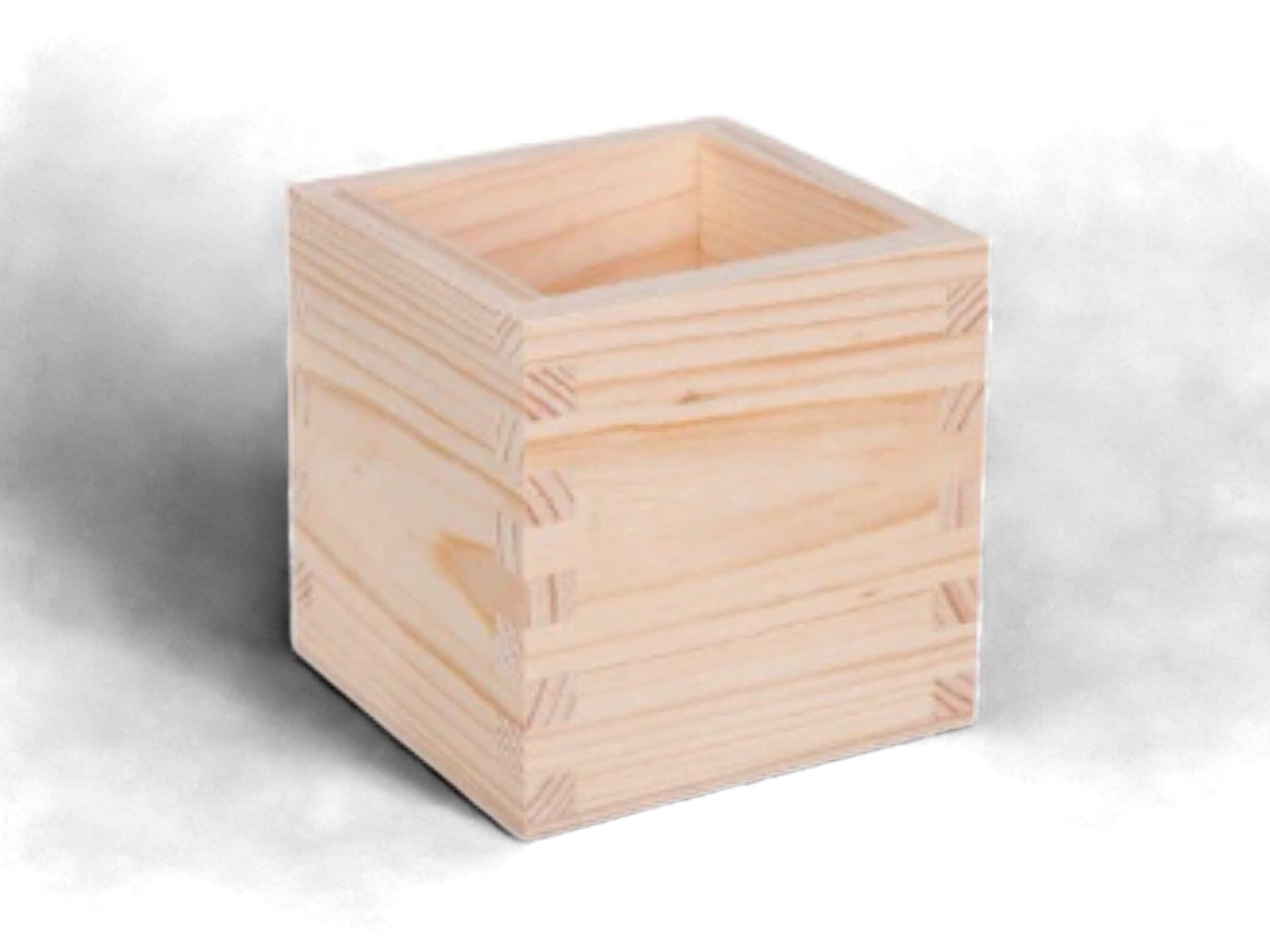 Unfinished Small Wooden Square Box Wood Box Unpainted Etsy Canada