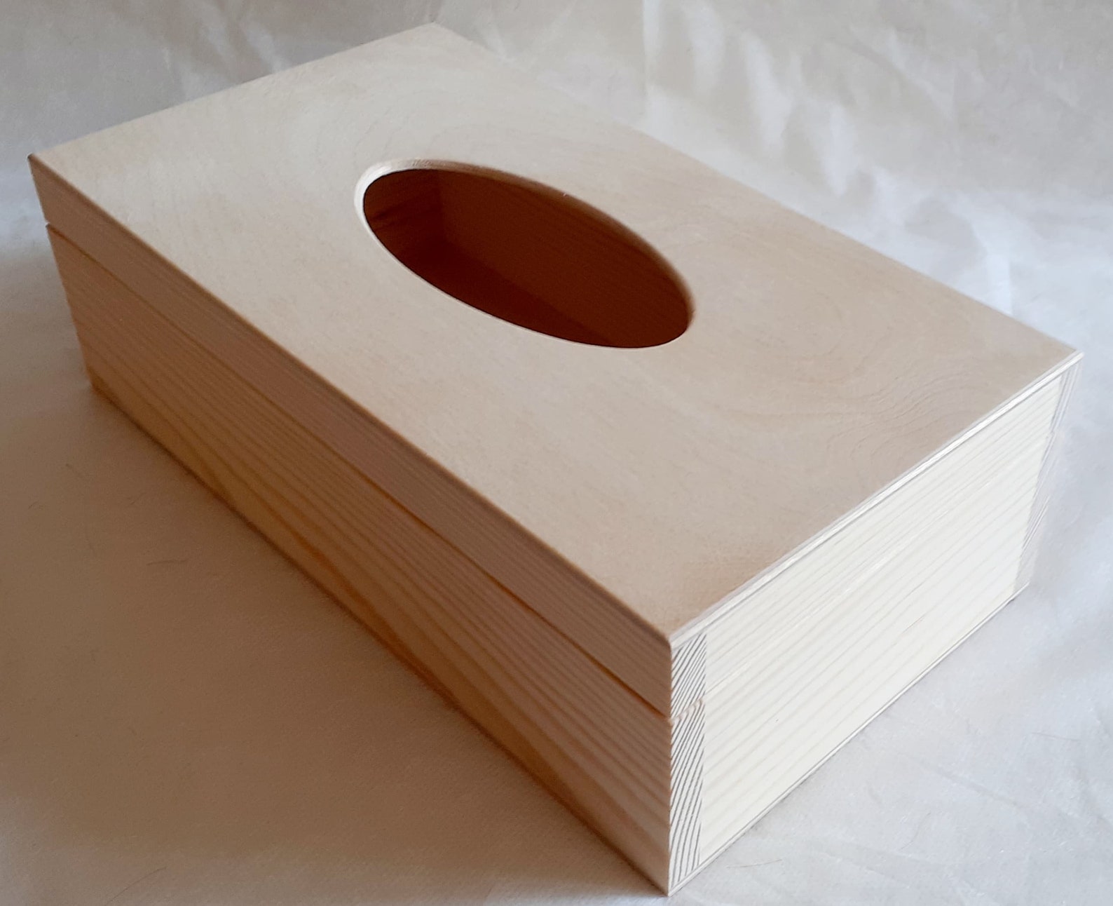 Unfinished Wooden Tissue Cover Box DIY Tissue Box Unpainted Etsy