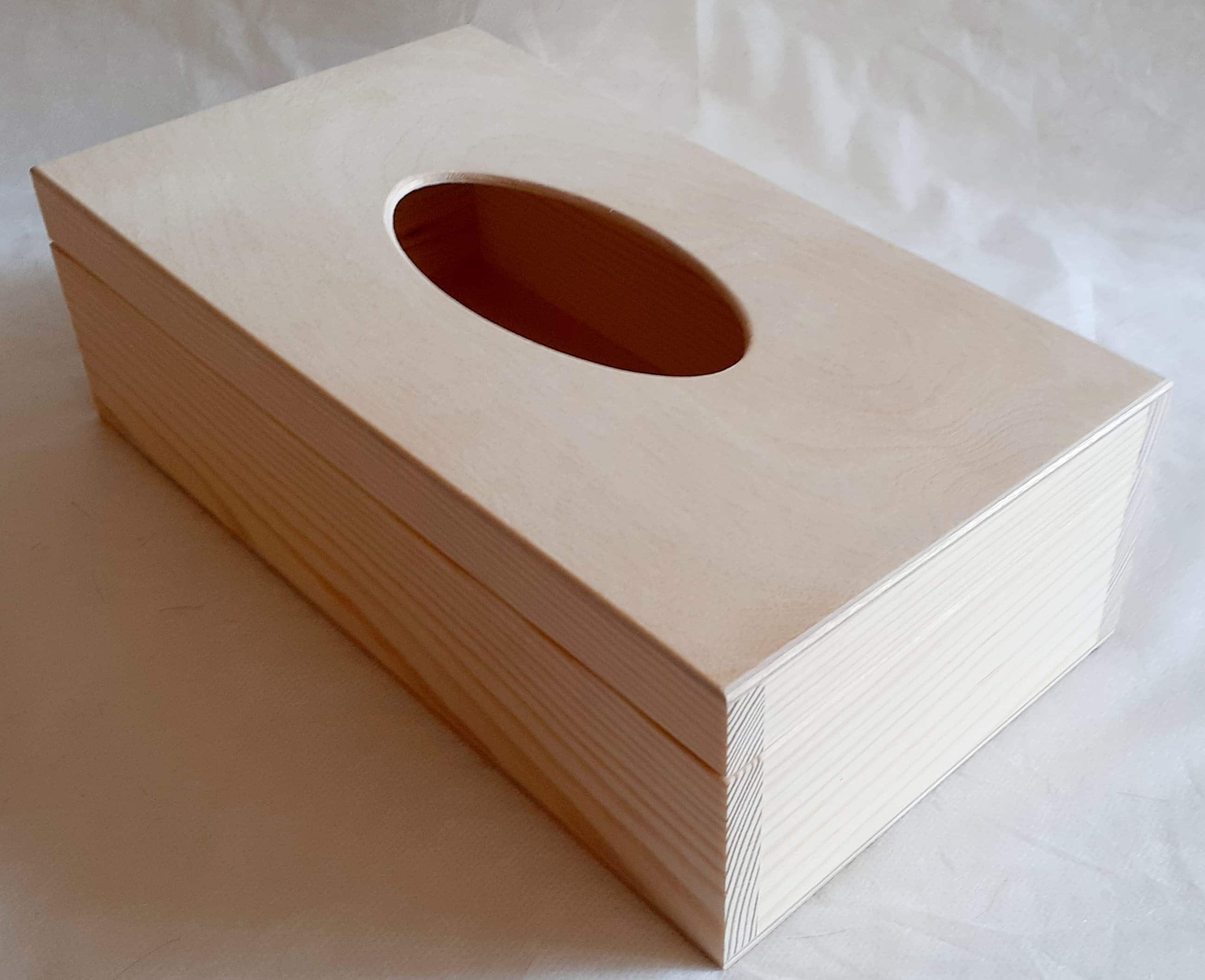 Unfinished Wooden Tissue Cover Box DIY Tissue Box Unpainted Etsy