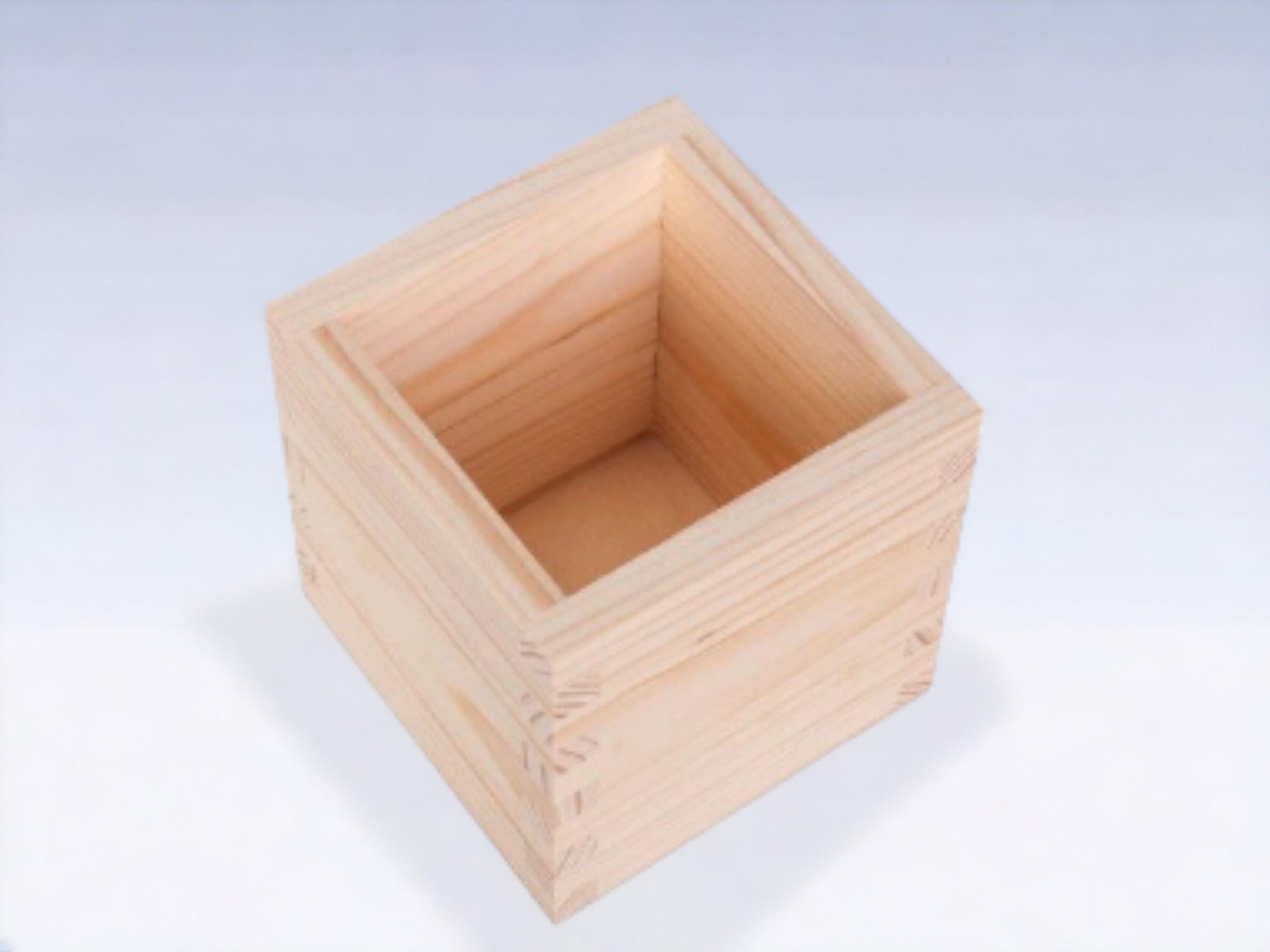 Unfinished Small Wooden Square Box Wood Box Unpainted Etsy Canada