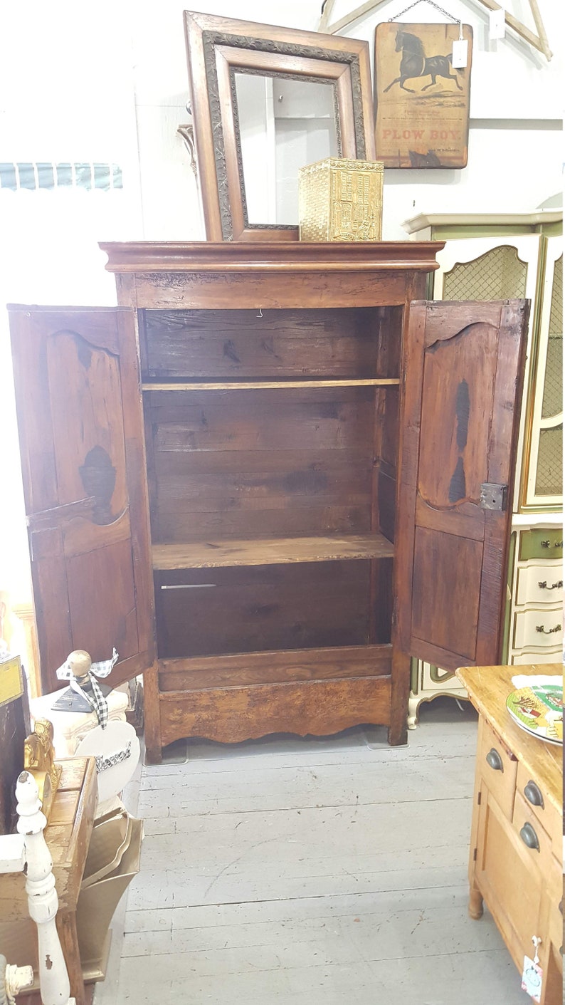 Early Period Louis XV French Cabinet Wardrobe with lock and key