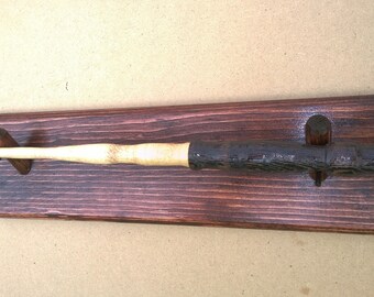 Purple and White Wand with stand