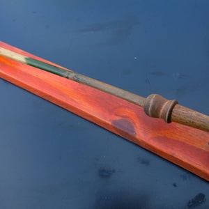 Halloween Wand Orange Black and Green with stand
