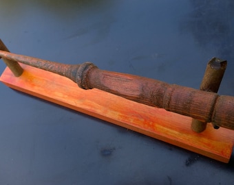 Halloween Wand Orange and Black with stand