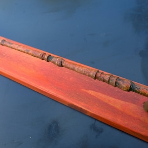 Halloween Orange and Black Elder Wand with stand