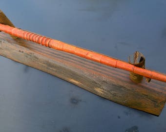 Halloween Orange and Black Magic Wand with stand