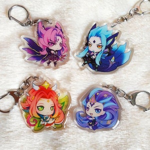 STAR GUARDIAN Xayah Rakan Neeko Zoe S3 Acrylic Charm