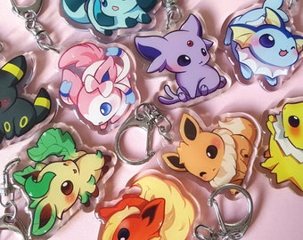 Eeveelution Double Sided 1.5in Acrylic Charms