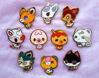 Fauna Stitches Marina Zucker Beau Merengue Diana Punchy Marshal Emaille Pin