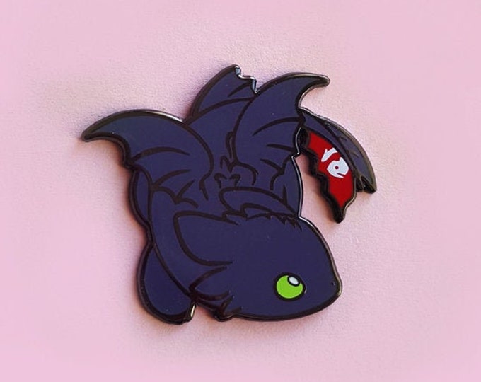 Toothless Nightfury How to Train Your Dragon Enamel Pin - Etsy