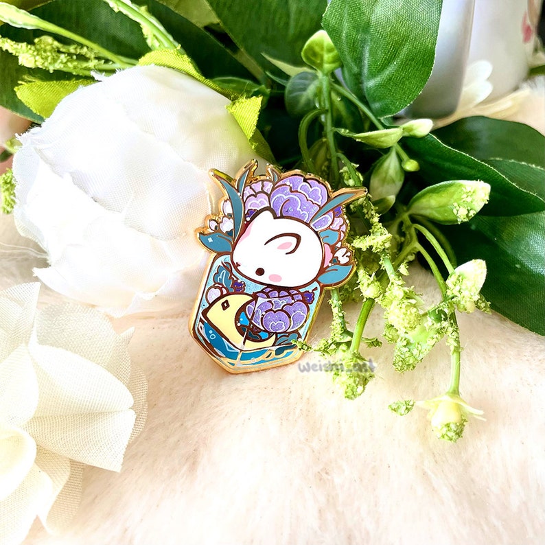 Flower Botany Bunnies Enamel Pins Bild 5