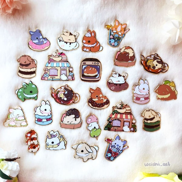 Cafe Bunnies Enamel Pins