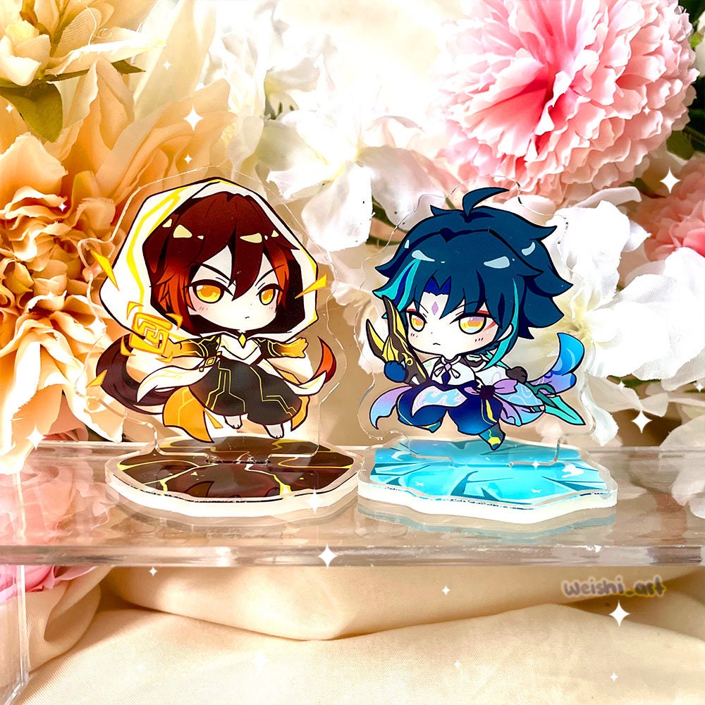 Genshin Impact Xiao Morax Zhongli Acrylic Standee Figurine - Etsy