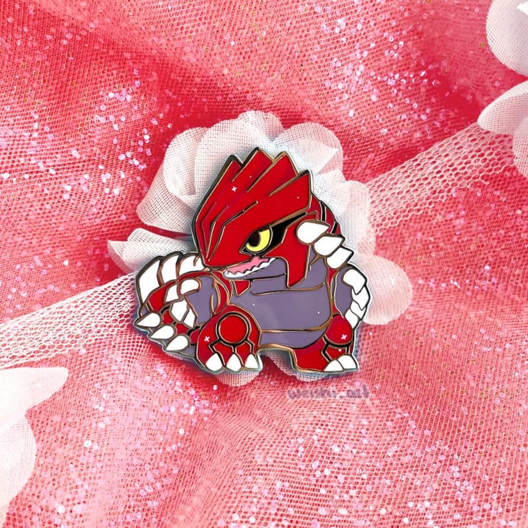 Groudon Shiny Enamel Pin - Etsy