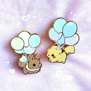 Pika & Eevee Balloon Enamel Pin