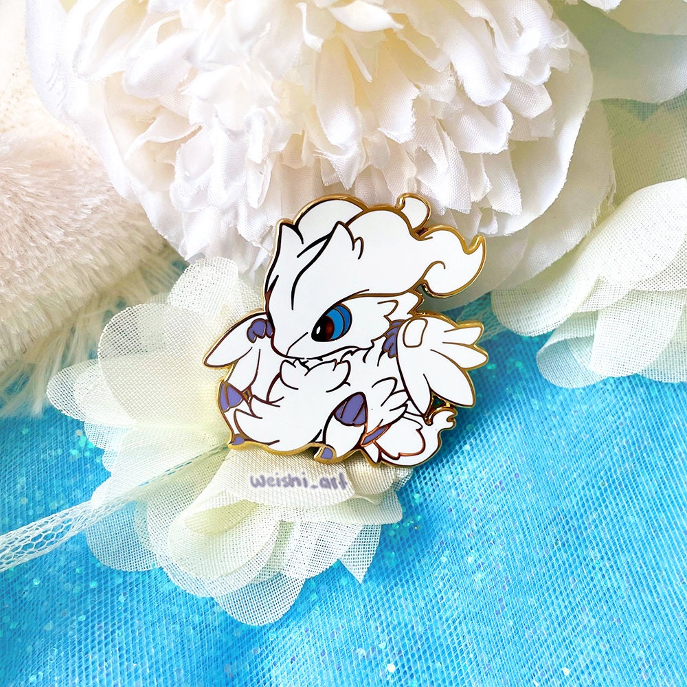 Pokemon Unova Legends Reshiram Zekrom Enamel Pin Black & White