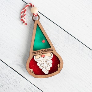 stained glass, gnome, laser file, laser cut, Christmas gnome