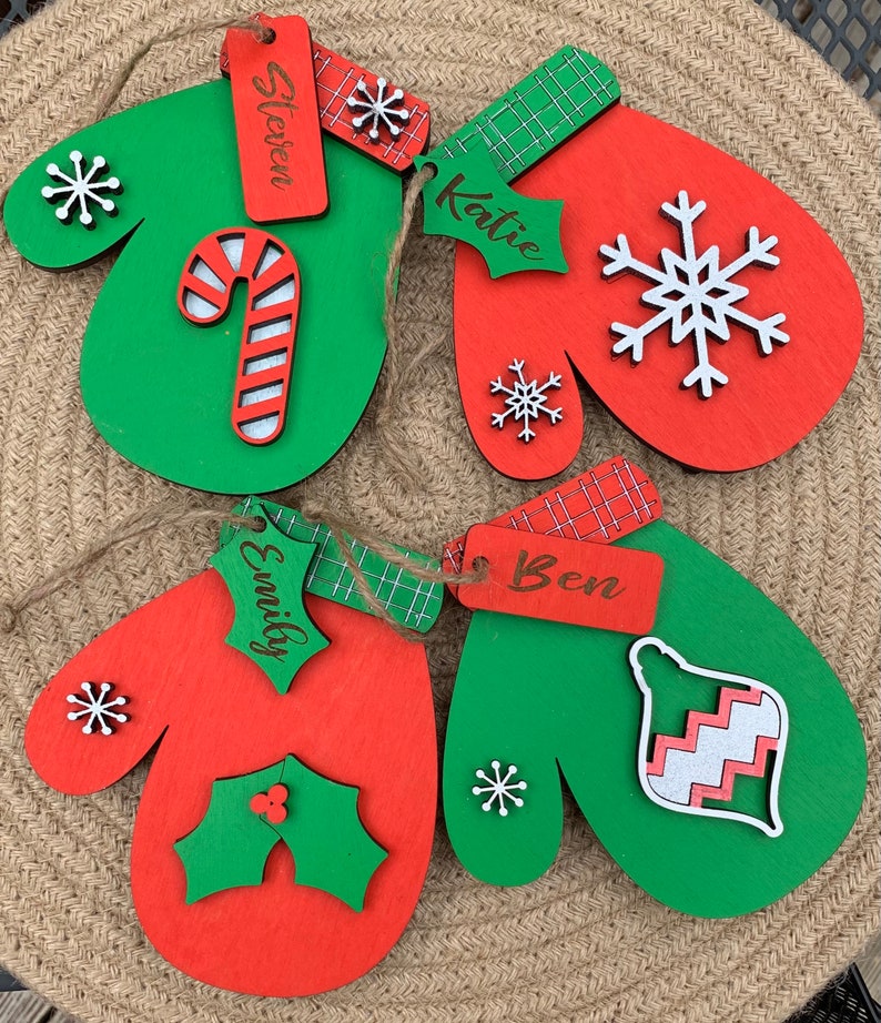 Mitten Ornament Gift Card Holder File Svg Etsy