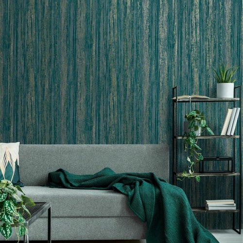 Teal Distressed Metallic Tree-bark Like Earthy Removable - Etsy Teal Distressed Metallic Tree-bark Like Earthy Removable - Etsy