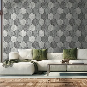Geometric Hexagon Print Wallpaper