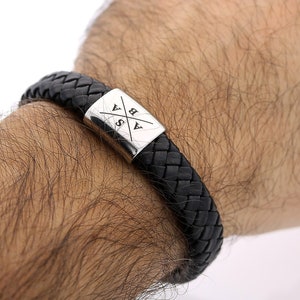 Personalized Gift for Men - Personalized Leather Bracelet - Christmas Gift for Men - Engraved Gift for Men - Custom Gift for Men