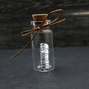 Secret message gift - Secret message Keychain - Message in the bottle - Bottle message gift - Secret message gift - Personalized keychain