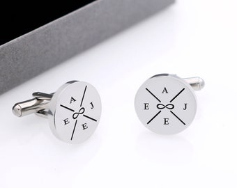 Personalized Cuff Links - Handwriting Cuff Links - Gift for Him - Wedding Gift for Husband - Custom Cufflinks - Christmas Gift for Him