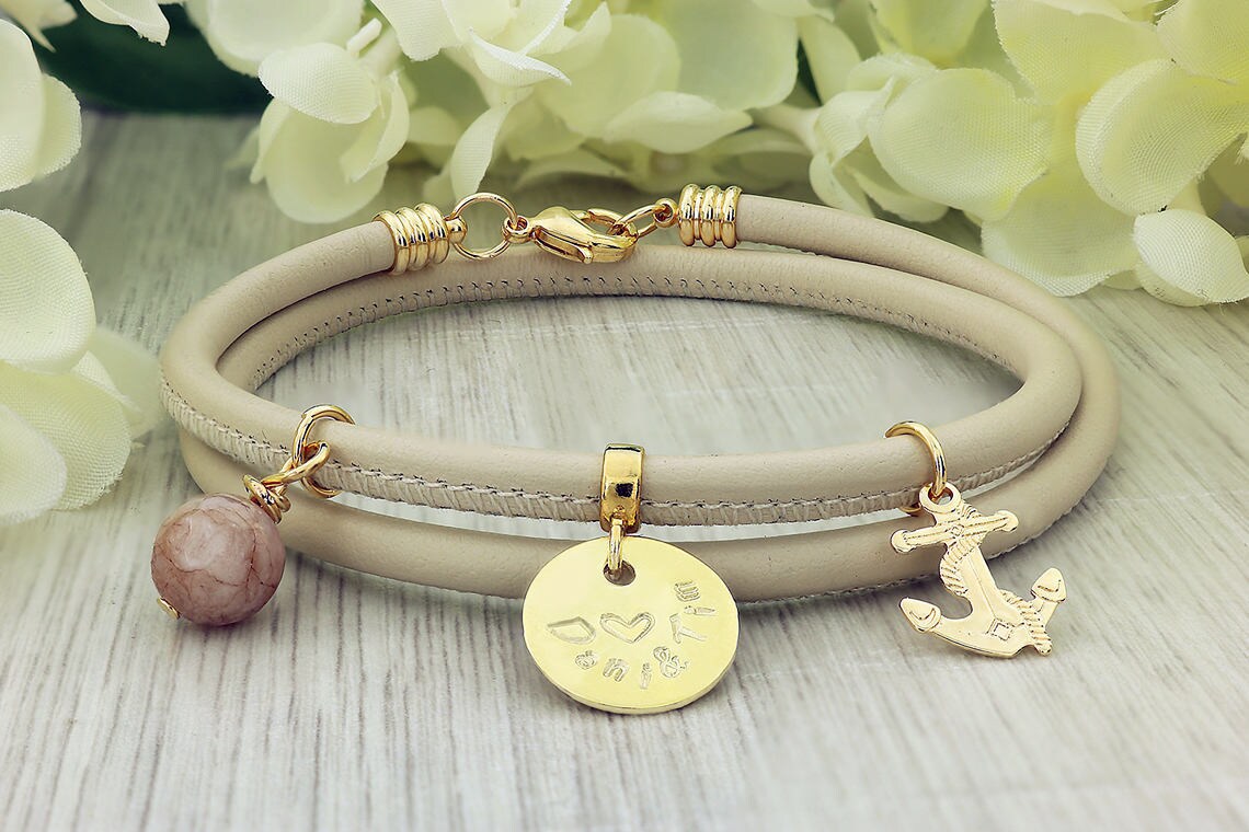 Womens anchor bracelet anchor bracelet personalized anchor Etsy