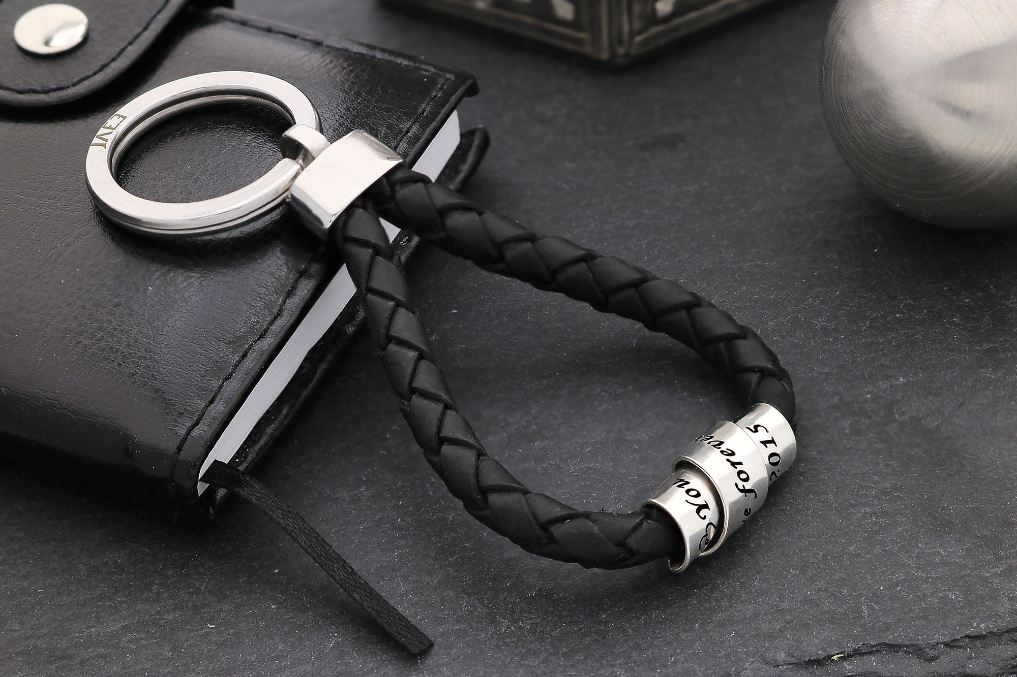 Engraved Keychain for Men Luxury Keychain for Men Leather - Etsy