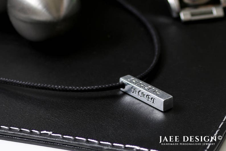 Personalized Men Necklace Gift for Him Leather Necklace Etsy