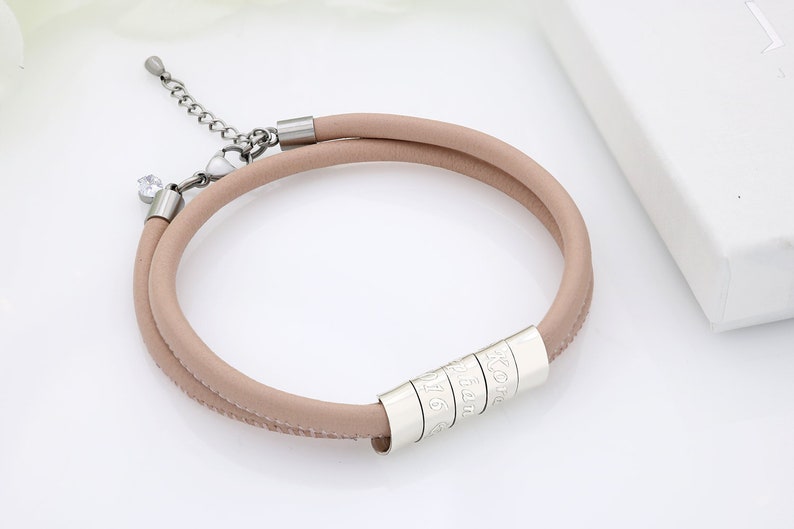 Womens birthday gift Birthday bracelet womens leather Etsy