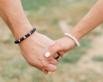 Partnerarmbanden - partnersieraden - partnerarmbanden lavasteen - lavasteen partnerarmbanden