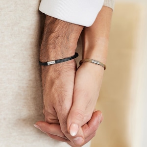 Pulseira parceira personalizada | Joias parceiras | Pulseiras parceiras corda de vela | minimalista | à prova d'água | Presente de casal | amizade