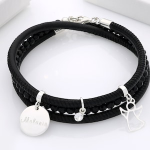 Frauen Armband personalisiert Engel Edelsteine