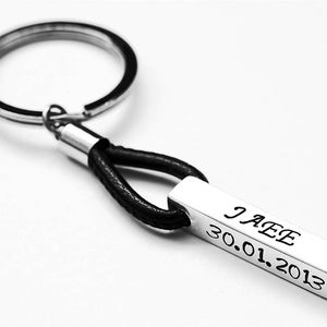 Personalized keychain - Personalized custom Keychain - Mens Gift - Monogram keychain - Personalized gift for him - Anniversary gift for men