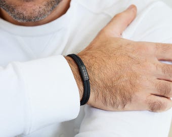 Personalized Bracelet with surgical stainless steel bead adjustable – 100% Waterproof